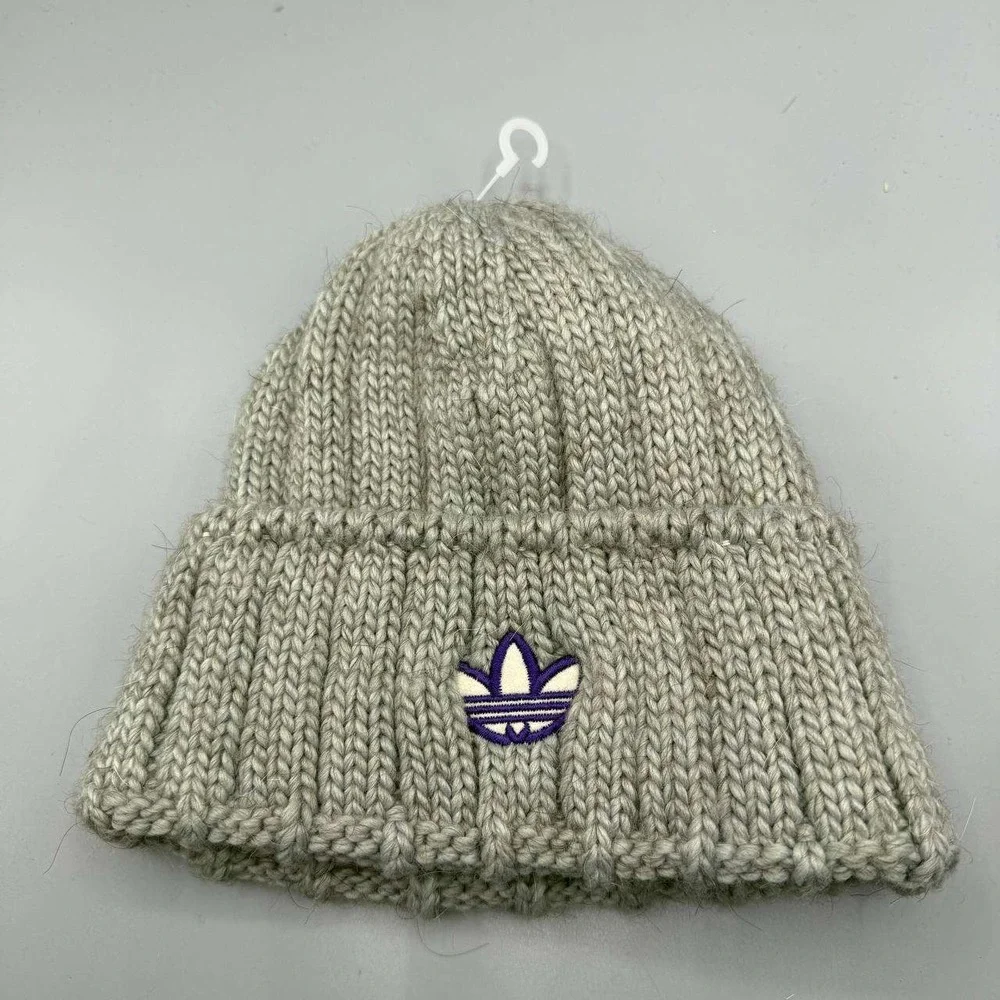 EC‎ College Vault Hat Kids Gray Adidas Cuffed Beanie Cap New